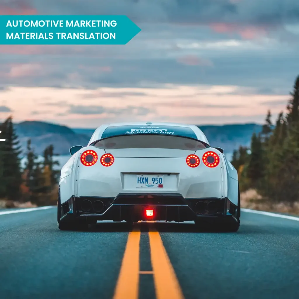 Automotive marketing materials translation
